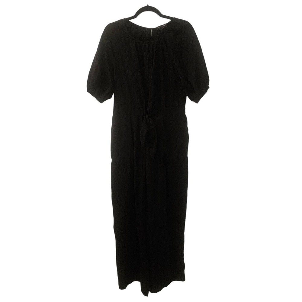 Banana Republic Black Wide Leg Jumpsuit Size 14 Twist Front